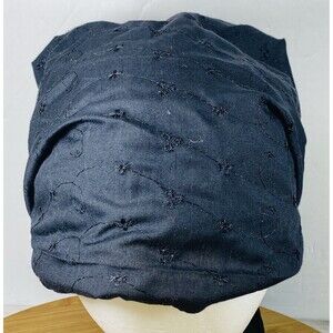 Jon Renau Headwear Eyeletscarf Embroidered Black One Size